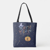 Aangepaste Halloween Wiskunde Wizard Pumpkin Pi Te Tote Bag (Achterkant)