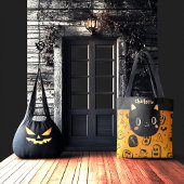 Aangepaste Halloween Zwarte Kat Tote Bag