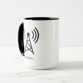 Aangepaste HAM Radio Call Sign Gift Amateur Radio Mok (Voorkant links)