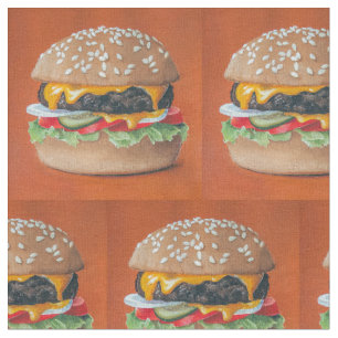 Aangepaste Hamburger Illustratie Stof