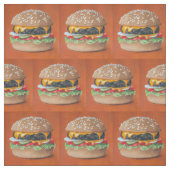 Aangepaste Hamburger Illustratie Stof (Swatch)