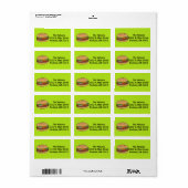 Aangepaste Hamburger-labels Etiket (Full Sheet)
