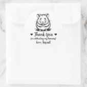 Aangepaste Hamster Trouw Favor Stickers (Tas)