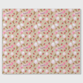 Aangepaste Hand-Geïllustreerde Aardbei Ice Cream C Cadeaupapier (Vlak)