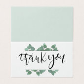 Aangepaste Hand Geletterde Eucalyptus Huwelijk Dan Kaart (Buitenkant ongevouwen)