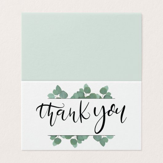 Aangepaste Hand Geletterde Eucalyptus Huwelijk Dan Kaart (Buitenkant ongevouwen)