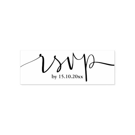 Aangepaste hand geletterde zelfinktende RSVP logo  Zelfinktende Stempel (Design)