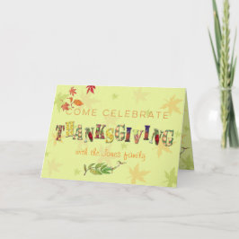 Aangepaste hand geschilderde Thanksgiving Viering