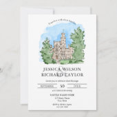 Aangepaste hand getrokken kasteel locatie illustra kaart (Voorkant)