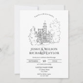 Aangepaste hand getrokken kasteel locatie illustra kaart (Voorkant)