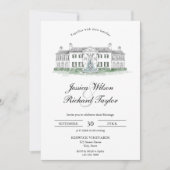 Aangepaste Hand getrokken Locatie Manor Illustrati Kaart (Voorkant)