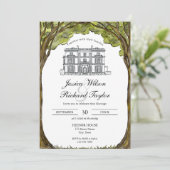 Aangepaste Hand getrokken Locatie Manor Illustrati Kaart (Staand voorkant)