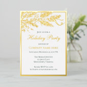 Aangepaste Hand getrokken Pine Business Holiday Pa Folie Uitnodiging (Staand Voorkant)