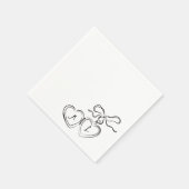 Aangepaste Hand Getrokken Trouwservetten Classy Servet (Hoek)