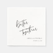 Aangepaste Hand-Lettered Better Together bruiloft Servet (Voorkant)