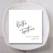 Aangepaste Hand-Lettered Better Together bruiloft Servet