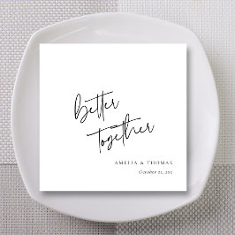 Aangepaste Hand-Lettered Better Together bruiloft Servet