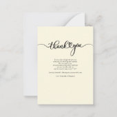 Aangepaste Hand-Lettered bruiloft foto Dank u Notitiekaartje (Achterkant)