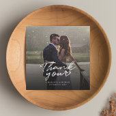 Aangepaste Hand-Lettered Wedding Foto Bedankkaart