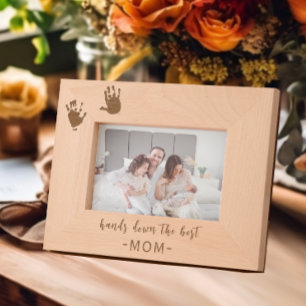 Aangepaste handafdrukken Beste mama Gegraveerde Lijstjes