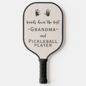 Aangepaste handafdrukken Beste oma Pickleball Paddle (Voorkant)