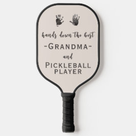 Aangepaste handafdrukken Beste oma Pickleball Paddle
