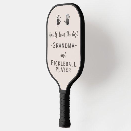 Aangepaste handafdrukken Beste oma Pickleball Paddle (Links)