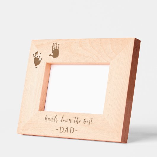 Aangepaste handafdrukken Beste vader Gegraveerde Lijstjes (Links)