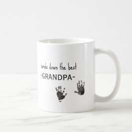 Aangepaste handafdrukken foto beste opa koffiemok