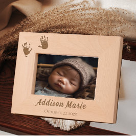 Aangepaste handafdrukken Pasgeboren Nieuwe Ouders Gegraveerde Lijstjes