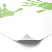 Aangepaste handafdrukkunst van kind met naamgedich foto afdruk (Hoek)