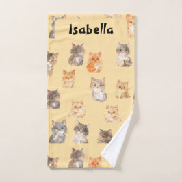 Aangepaste handdoek - Funny Cat Pattern