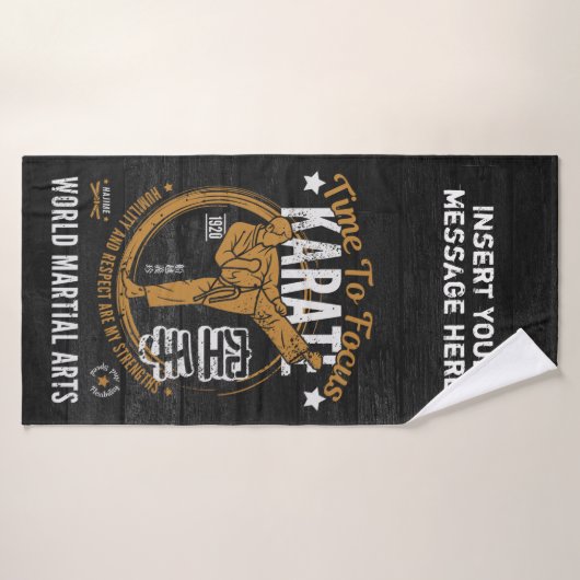 Aangepaste handdoek - tijd om te focussen (Badhanddoek)