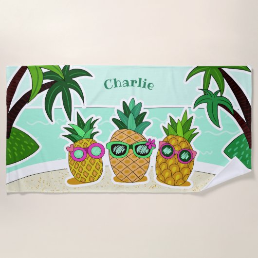 Aangepaste handdoek voor anananassen van wasbedekk (Voorkant)