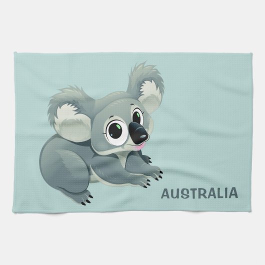 Aangepaste handdoek voor Cute Koala (Horizontaal)