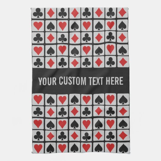 Aangepaste handdoek voor kaartspeler (Verticaal)