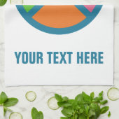 Aangepaste handdoek voor kleurrijke vredeshanddoek (Gevouwen)