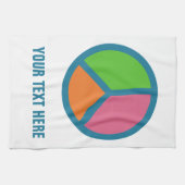 Aangepaste handdoek voor kleurrijke vredeshanddoek (Horizontaal)