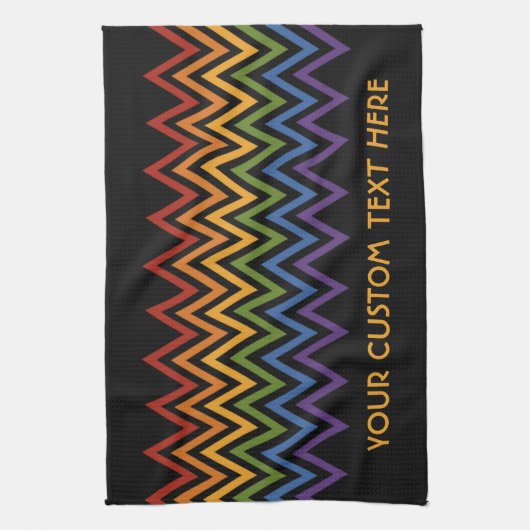 Aangepaste handdoek voor regenboogChevron Pattern (Verticaal)
