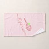 Aangepaste handdoek voor roze tennishandschrift (Handdoek)