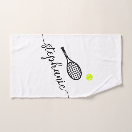 Aangepaste handdoek voor schrijfnaam Tennis (Handdoek)