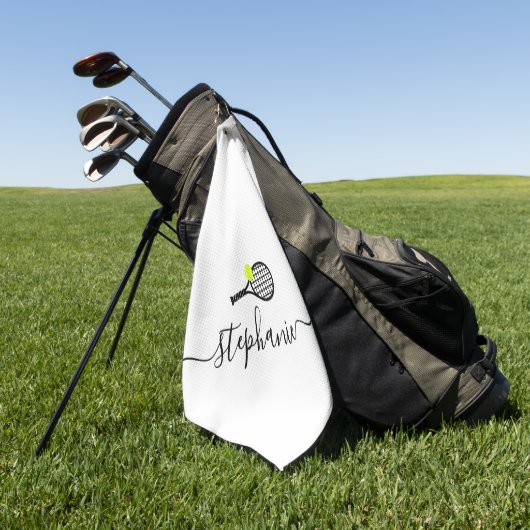 Aangepaste handdoek voor scriptnaam Tennis Hand (Groen)