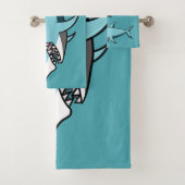 Aangepaste handdoekset Koel Shark Bad Handdoek (Insitu)
