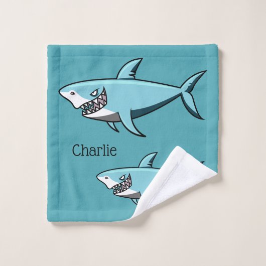Aangepaste handdoekset Koel Shark Bad Handdoek (Wasdoekje)