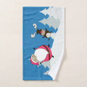 Aangepaste handdoekset voor kerstman en rendier bad handdoek (Handdoek)