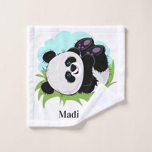 Aangepaste handdoekset voor Pandas bevestigen Bad Handdoek (Wasdoekje)