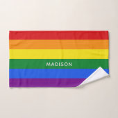 Aangepaste handdoekset voor regenboogvlag bad handdoek (Handdoek)