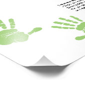 Aangepaste handdrukkunst van kind met naam, gedich foto afdruk (Hoek)