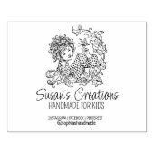 Aangepaste handgemaakte creaties, klapbaar kind rubberstempel (Afrduk)