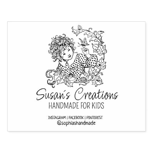 Aangepaste handgemaakte creaties, klapbaar kind rubberstempel (Afrduk)